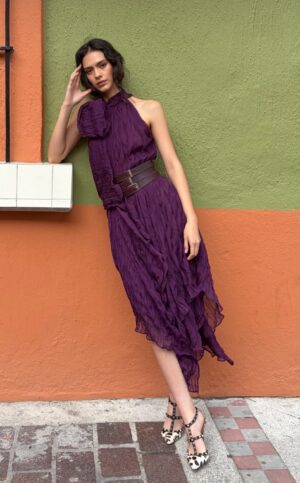 Vestido morado gasa